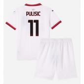 AC Milan Christian Pulisic #11 Uit tenue Kids 2024-25 Korte Mouwen (+ broek)