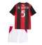 AC Milan Koni De Winter #5 Thuis tenue Kids 2026-27 Korte Mouwen (+ broek)