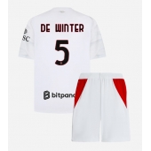 AC Milan Koni De Winter #5 Uit tenue Kids 2026-27 Korte Mouwen (+ broek)