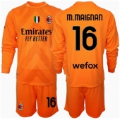 AC Milan Mike Maignan #16 Keeper Uit tenue Kids 2024-25 Lange Mouwen (+ broek)