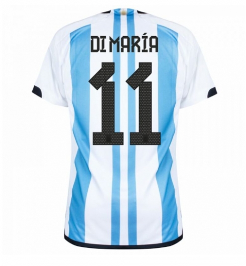 Argentinië Angel Di Maria #11 Thuis tenue WK 2022 Korte Mouwen