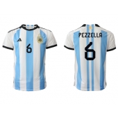 Argentinië German Pezzella #6 Thuis tenue WK 2022 Korte Mouwen
