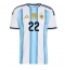 Argentinië Lautaro Martinez #22 Thuis tenue WK 2026 Korte Mouwen