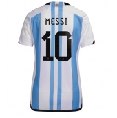 Argentinië Lionel Messi #10 Thuis tenue Dames WK 2022 Korte Mouwen
