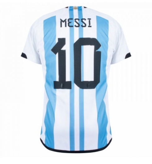 Argentinië Lionel Messi #10 Thuis tenue WK 2022 Korte Mouwen