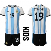 Argentinië Nicolas Otamendi #19 Thuis tenue Kids WK 2022 Korte Mouwen (+ broek)