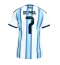 Argentinië Rodrigo De Paul #7 Thuis tenue Dames WK 2026 Korte Mouwen