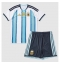 Argentinië Thuis tenue Kids WK 2026 Korte Mouwen (+ broek)