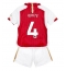 Arsenal Benjamin White #4 Thuis tenue Kids 2023-24 Korte Mouwen (+ broek)