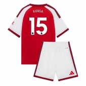 Arsenal Ezri Konsa #15 Thuis tenue Kids 2026-27 Korte Mouwen (+ broek)