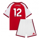 Arsenal Jurrien Timber #12 Thuis tenue Kids 2026-27 Korte Mouwen (+ broek)