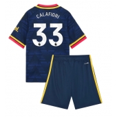 Arsenal Riccardo Calafiori #33 Uit tenue Kids 2026-27 Korte Mouwen (+ broek)