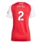 Arsenal William Saliba #2 Thuis tenue Dames 2025-26 Korte Mouwen