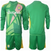 Aston Villa Keeper Thuis tenue Kids 2024-25 Lange Mouwen (+ broek)