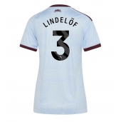 Aston Villa Victor Lindelof #3 Derde tenue Dames 2026-27 Korte Mouwen