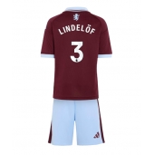 Aston Villa Victor Lindelof #3 Thuis tenue Kids 2026-27 Korte Mouwen (+ broek)