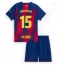 Barcelona Andreas Christensen #15 Thuis tenue Kids 2025-26 Korte Mouwen (+ broek)