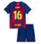 Barcelona Fermin Lopez #16 Thuis tenue Kids 2025-26 Korte Mouwen (+ broek)