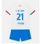 Barcelona Frenkie de Jong #21 Uit tenue Kids 2023-24 Korte Mouwen (+ broek)