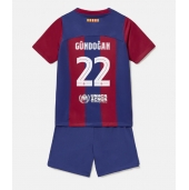 Barcelona Ilkay Gundogan #22 Thuis tenue Kids 2023-24 Korte Mouwen (+ broek)