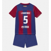 Barcelona Inigo Martinez #5 Thuis tenue Kids 2023-24 Korte Mouwen (+ broek)