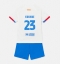 Barcelona Jules Kounde #23 Uit tenue Kids 2023-24 Korte Mouwen (+ broek)