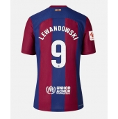 Barcelona Robert Lewandowski #9 Thuis tenue Dames 2023-24 Korte Mouwen