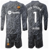 Barcelona Ter Stegen #1 Keeper Derde tenue Kids 2024-25 Lange Mouwen (+ broek)