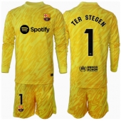 Barcelona Ter Stegen #1 Keeper Thuis tenue Kids 2024-25 Lange Mouwen (+ broek)
