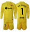 Barcelona Ter Stegen #1 Keeper Thuis tenue Kids 2024-25 Lange Mouwen (+ broek)