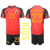 België Michy Batshuayi #23 Thuis tenue Kids WK 2022 Korte Mouwen (+ broek)