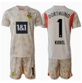 Borussia Dortmund Gregor Kobel #1 Keeper Thuis tenue Kids 2024-25 Korte Mouwen (+ broek)