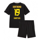 Borussia Dortmund Konstantinos Karetsas #19 Uit tenue Kids 2026-27 Korte Mouwen (+ broek)