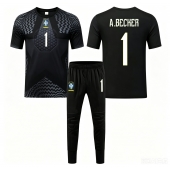 Brazilië Alisson Becker #1 Keeper Thuis tenue Kids WK 2026 Korte Mouwen (+ broek)