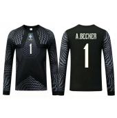 Brazilië Alisson Becker #1 Keeper Thuis tenue Kids WK 2026 Lange Mouwen (+ broek)