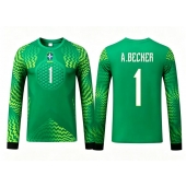 Brazilië Alisson Becker #1 Keeper Uit tenue WK 2026 Lange Mouwen