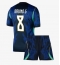 Brazilië Bruno Guimaraes #8 Uit tenue Kids WK 2026 Korte Mouwen (+ broek)