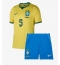 Brazilië Casemiro #5 Thuis tenue Kids WK 2026 Korte Mouwen (+ broek)