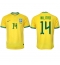Brazilië Eder Militao #14 Thuis tenue WK 2022 Korte Mouwen