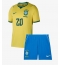 Brazilië Lucas Paqueta #20 Thuis tenue Kids WK 2026 Korte Mouwen (+ broek)