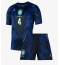 Brazilië Marquinhos #4 Uit tenue Kids WK 2026 Korte Mouwen (+ broek)