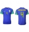 Brazilië Marquinhos #4 Uit tenue WK 2022 Korte Mouwen