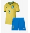 Brazilië Matheus Cunha #9 Thuis tenue Kids WK 2026 Korte Mouwen (+ broek)