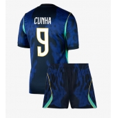 Brazilië Matheus Cunha #9 Uit tenue Kids WK 2026 Korte Mouwen (+ broek)