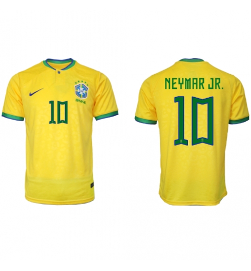 Brazilië Neymar Jr #10 Thuis tenue WK 2022 Korte Mouwen