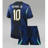Brazilië Neymar Jr #10 Uit tenue Kids WK 2026 Korte Mouwen (+ broek)