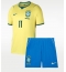 Brazilië Raphinha Belloli #11 Thuis tenue Kids WK 2026 Korte Mouwen (+ broek)