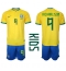Brazilië Richarlison #9 Thuis tenue Kids WK 2022 Korte Mouwen (+ broek)
