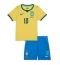 Brazilië Vinicius Junior #10 Thuis tenue Kids WK 2026 Korte Mouwen (+ broek)
