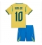 Brazilië Vinicius Junior #10 Thuis tenue Kids WK 2026 Korte Mouwen (+ broek)